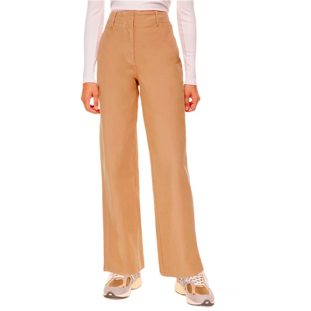 Aritzia Tan Wide Leg Pants